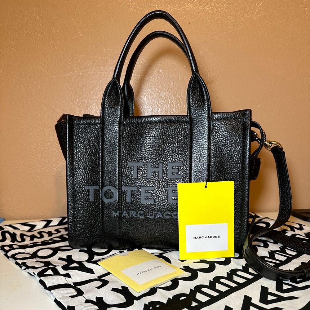 Marc Jacobs The Leather Mini Tote Bag - Black